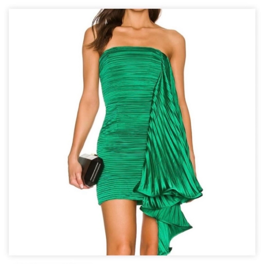 AMUR Strapless Emerald Dress